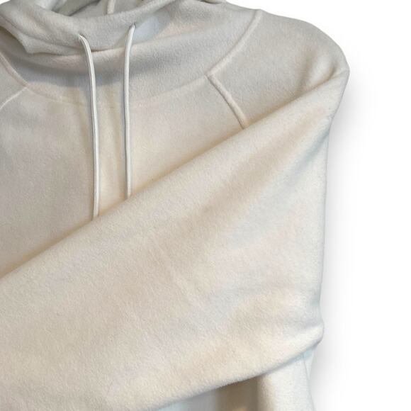 Womens Gap White Buttery Soft Hooded Cowl Neck Workout Gym Hoodie Size Medium - Picture 9 of 15